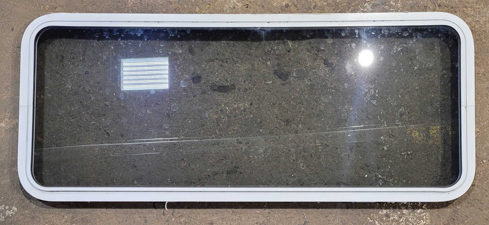 Used White Radius Non Opening Window : 54 1/4