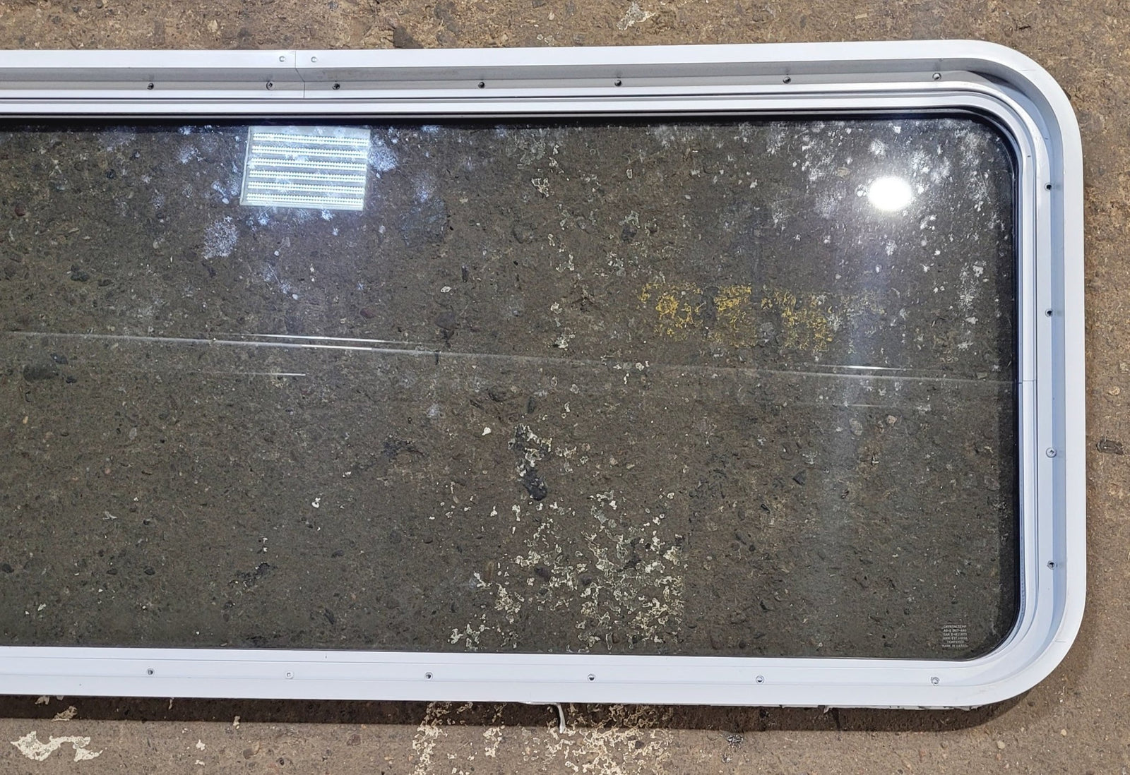 Used White Radius Non Opening Window : 54 1/4
