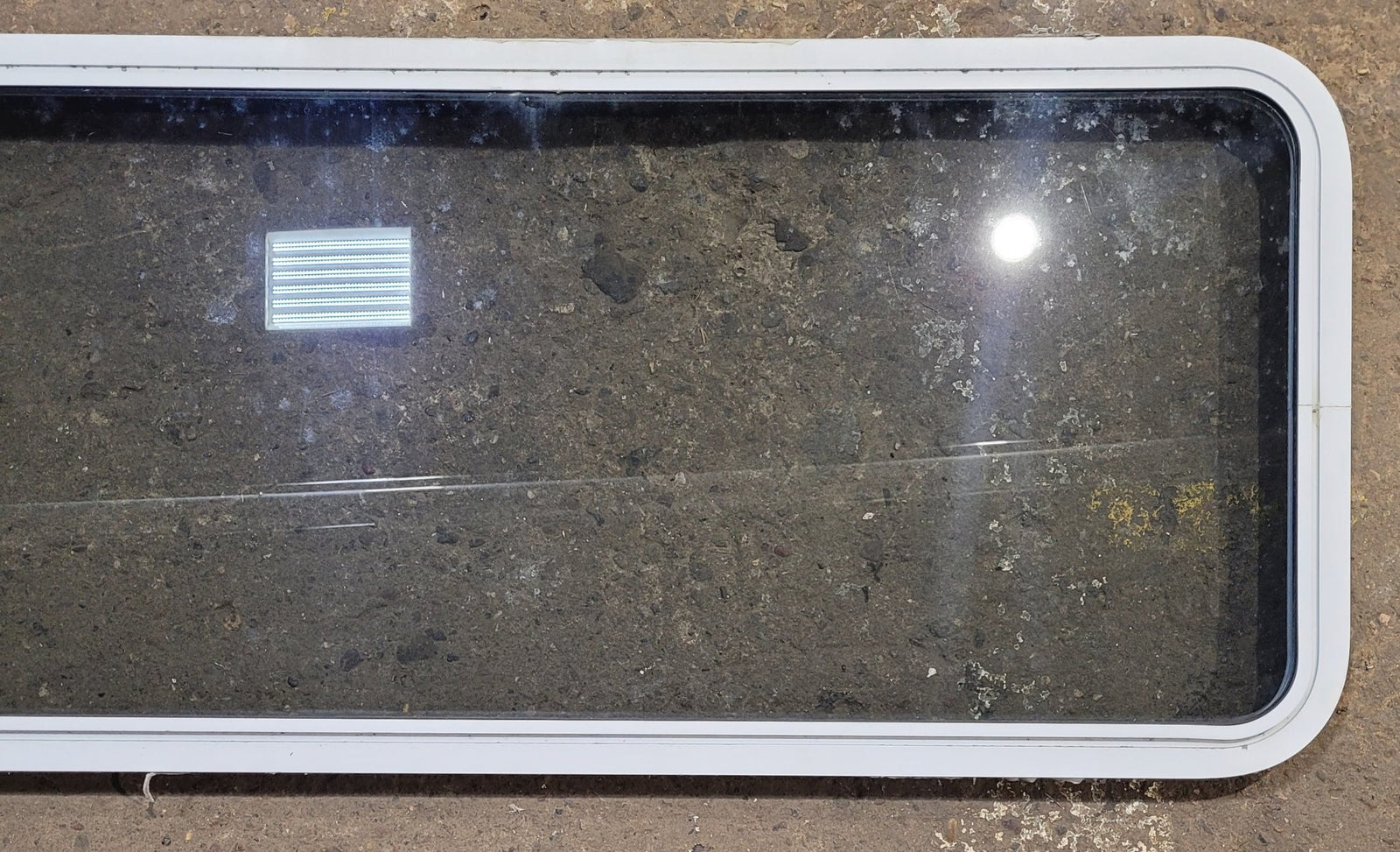 Used White Radius Non Opening Window : 54 1/4
