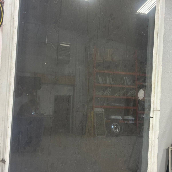 Used White Radius Non Opening Window - 59.5 X 21.5 X 2.25 - Young Farts RV Parts