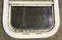 Used White Radius Opening Window : 13 1/2" W x 17 1/2" H x 1 7/8" D - Young Farts RV Parts