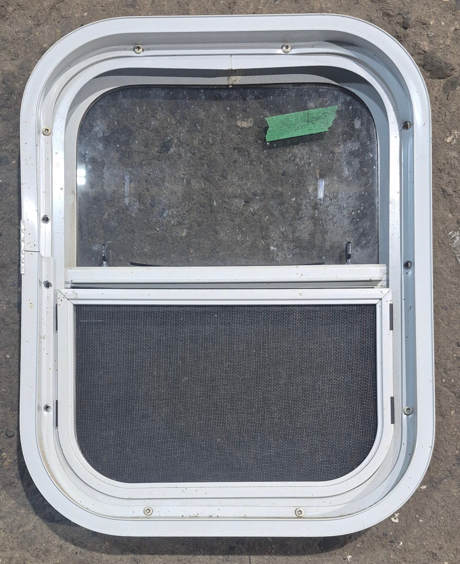 Used White Radius Opening Window : 14 1/4