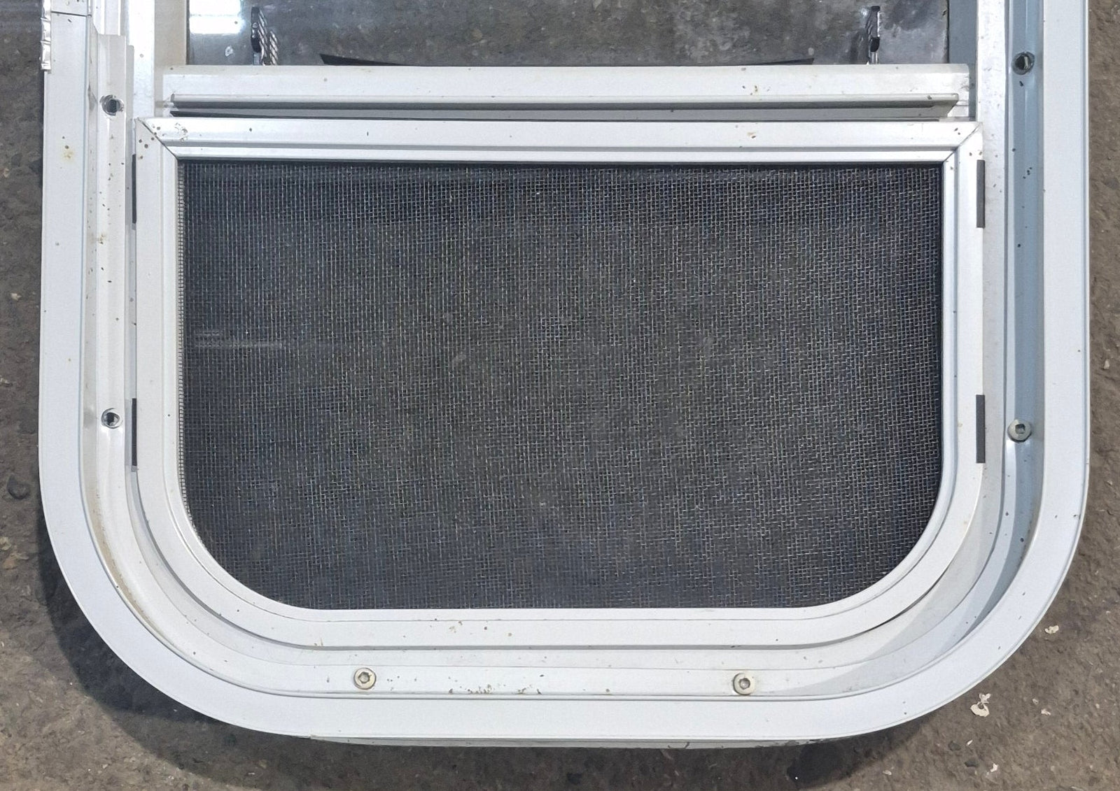 Used White Radius Opening Window : 14 1/4