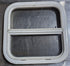 Used White Radius Opening Window : 17 1/2" W x 17 1/2" H x 1 1/8" D - Young Farts RV Parts