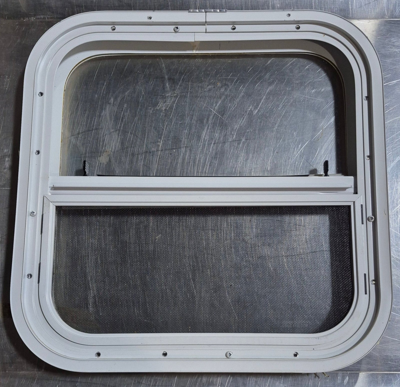 Used White Radius Opening Window : 17 1/2
