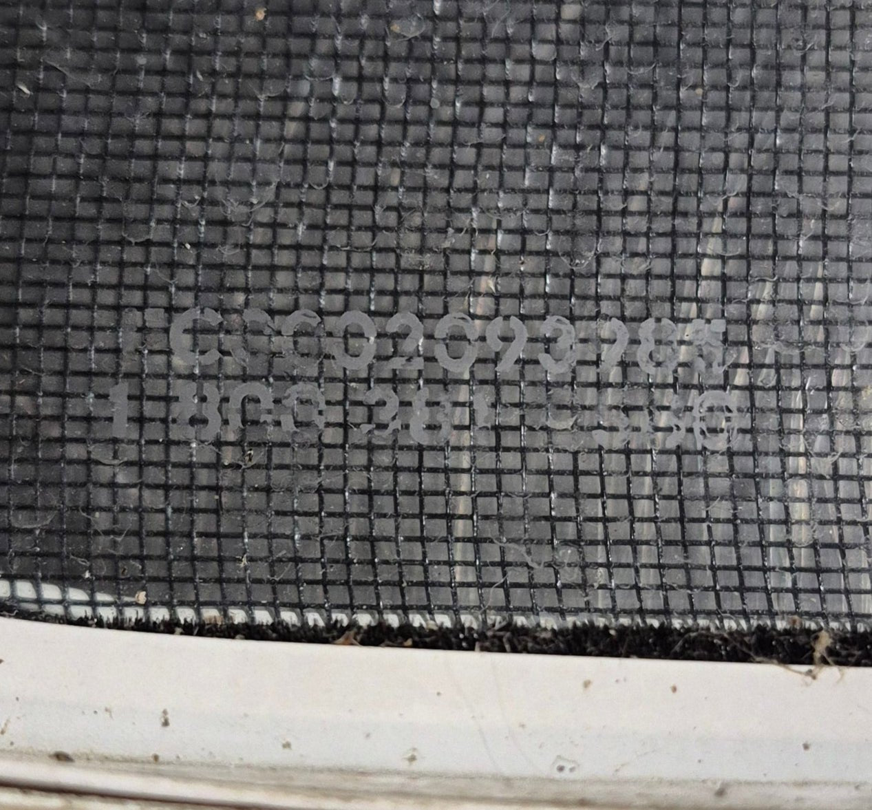 Used White Radius Opening Window : 17 1/2" W x 17 1/2" H x 1 1/8" D - Young Farts RV Parts