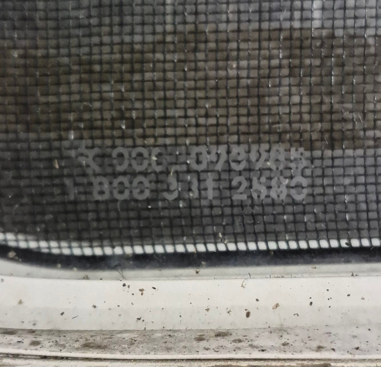 Used White Radius Opening Window : 17 1/2" W x 17 1/2" H x 1 1/8" D - Young Farts RV Parts