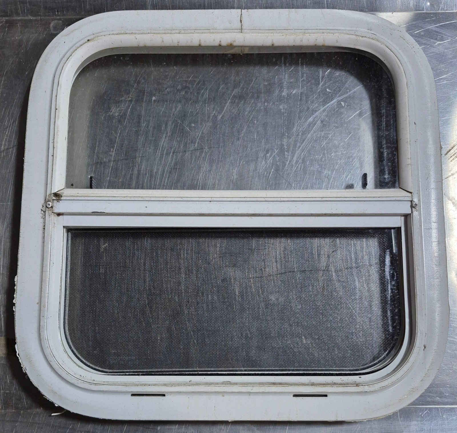 Used White Radius Opening Window : 17 1/2