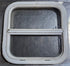 Used White Radius Opening Window : 17 1/2" W x 17 1/2" H x 1 1/8" D - Young Farts RV Parts