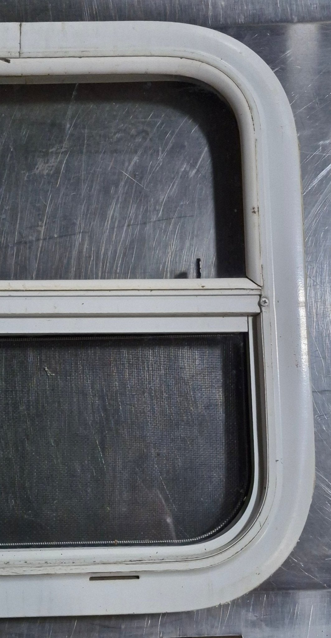 Used White Radius Opening Window : 17 1/2