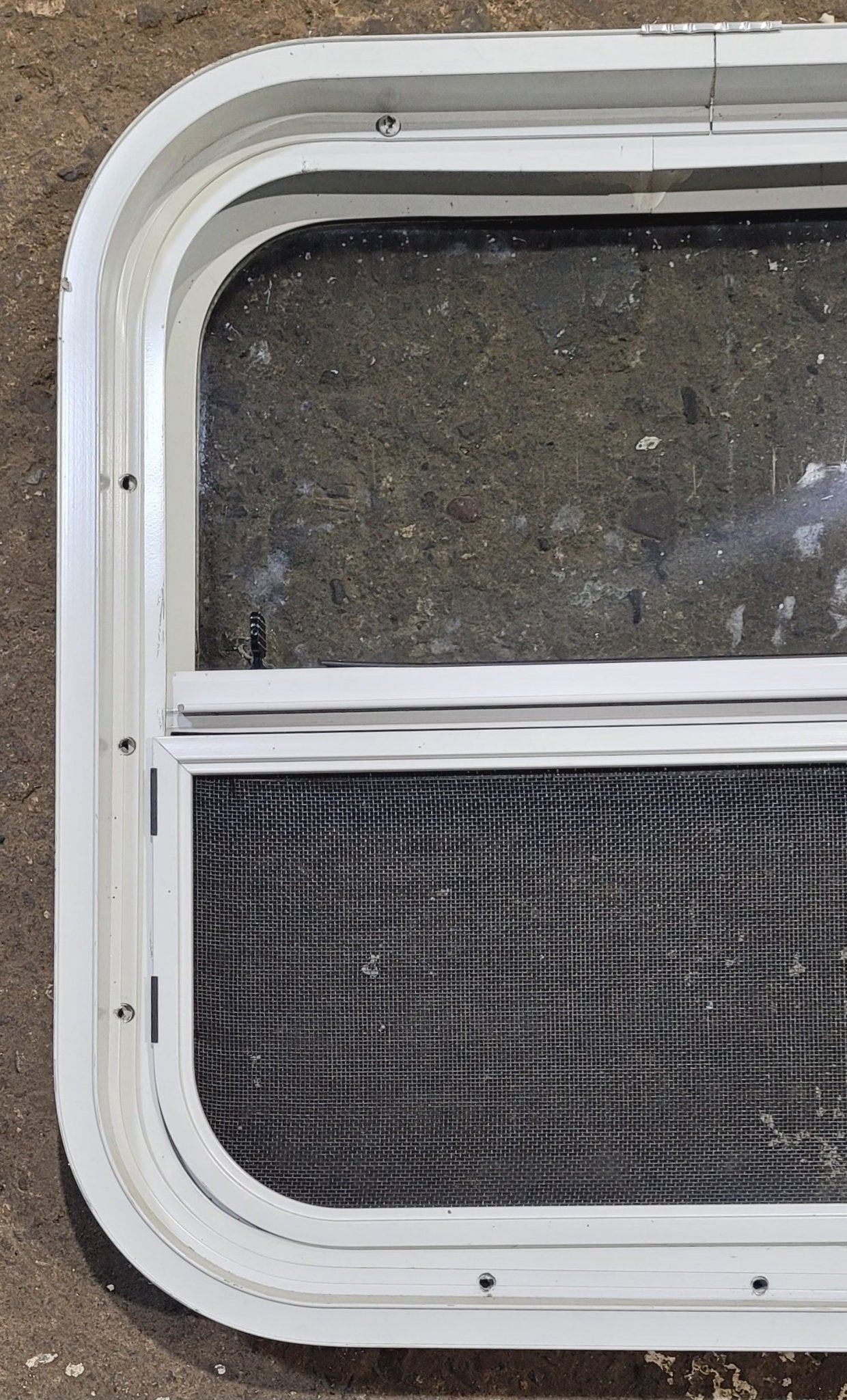 Used White Radius Opening Window : 17 1/2