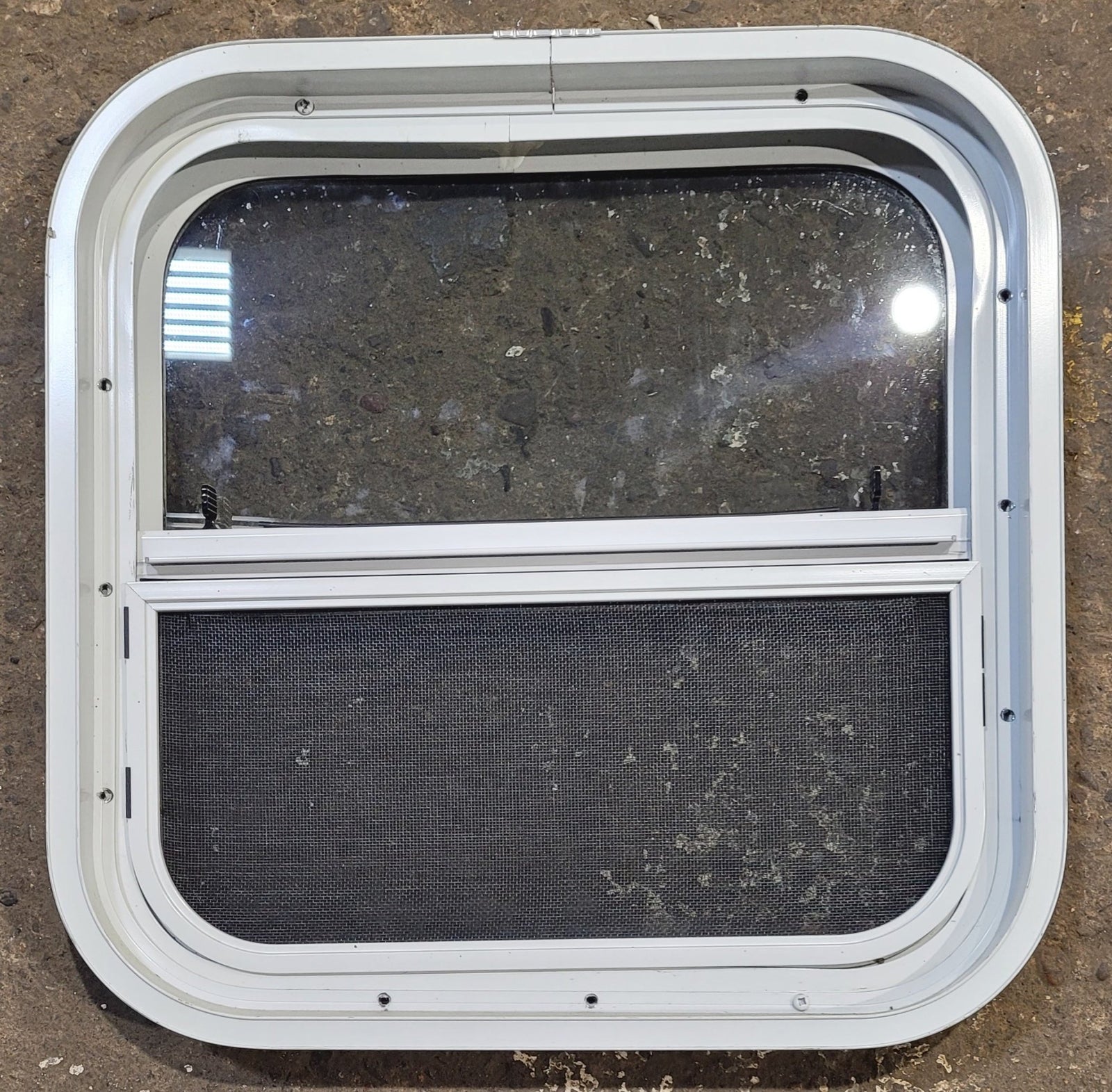 Used White Radius Opening Window : 17 1/2