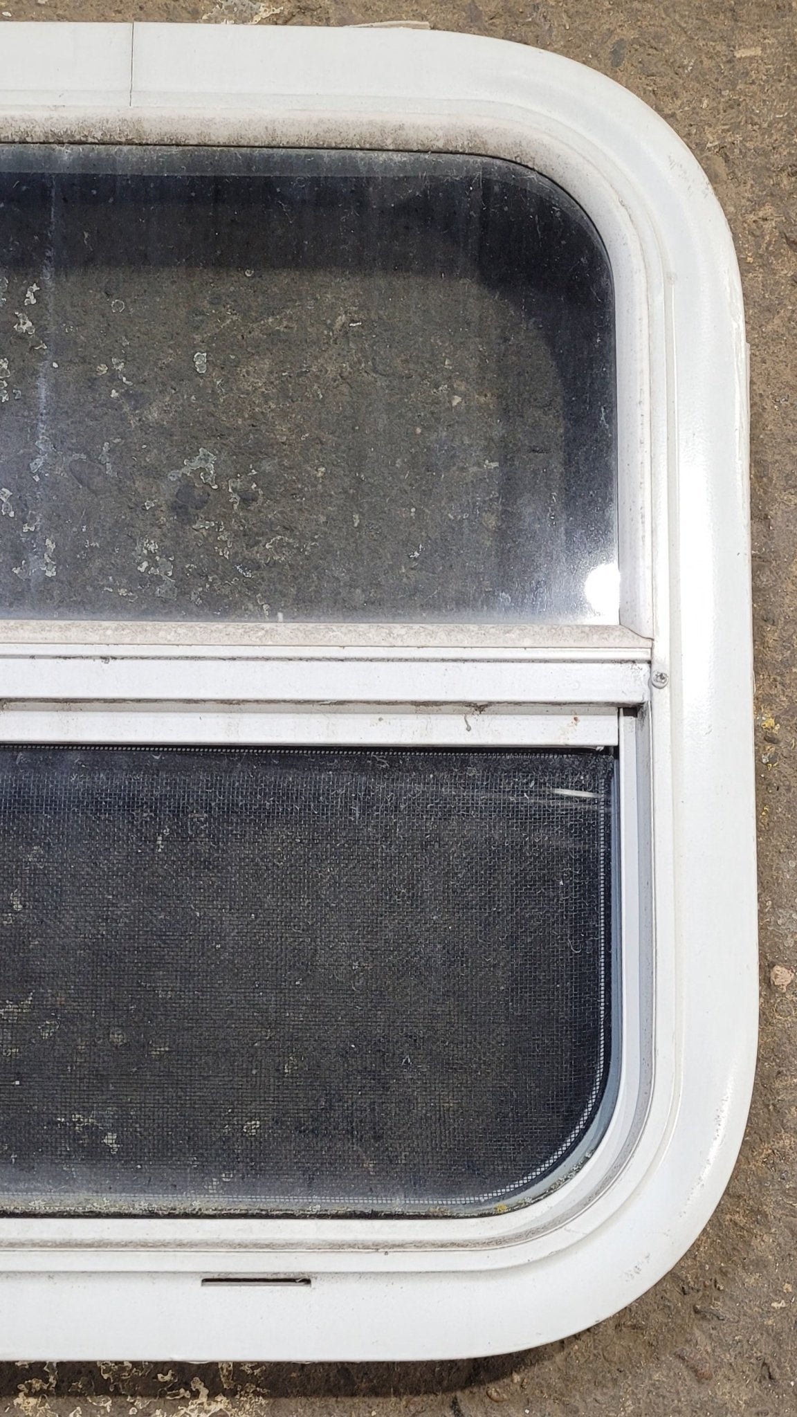 Used White Radius Opening Window : 17 1/2