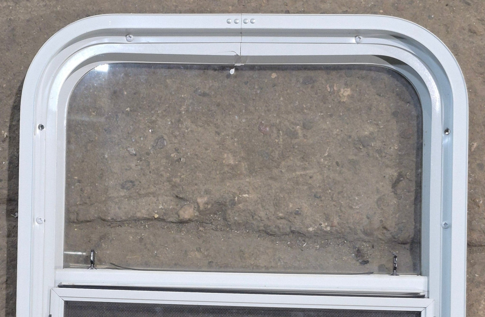 Used White Radius Opening Window : 17 1/2