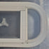 Used White Radius Opening Window : 17 1/2" W x 8 1/2" H x 1 1/8" D - Young Farts RV Parts