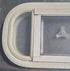 Used White Radius Opening Window : 17 1/2" W x 8 1/2" H x 1 1/8" D - Young Farts RV Parts