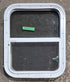 Used White Radius Opening Window : 17 1/4" W x 21 1/4" H x 1 3/4" D - Young Farts RV Parts