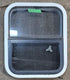 Used White Radius Opening Window : 17 1/4" W x 21 1/4" H x 1 3/4" D - Young Farts RV Parts