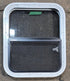 Used White Radius Opening Window : 17 1/4" W x 21 1/4" H x 1 3/4" D - Young Farts RV Parts