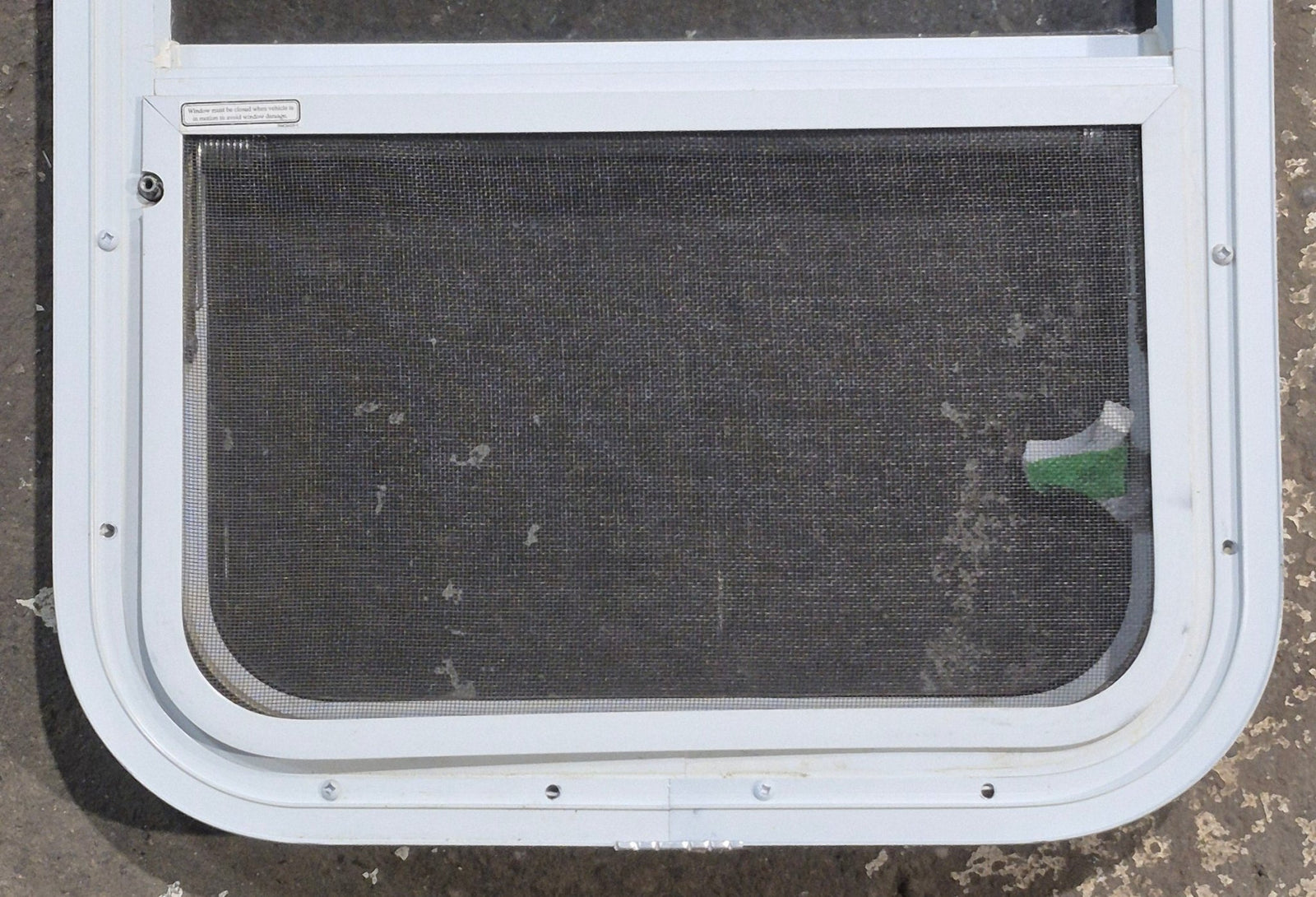 Used White Radius Opening Window : 17 1/4