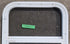 Used White Radius Opening Window : 17 1/4" W x 21 1/4" H x 1 3/4" D - Young Farts RV Parts