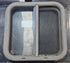 Used White Radius Opening Window : 18 1/4" W x 17 3/4" H x 1 3/4" D - Young Farts RV Parts