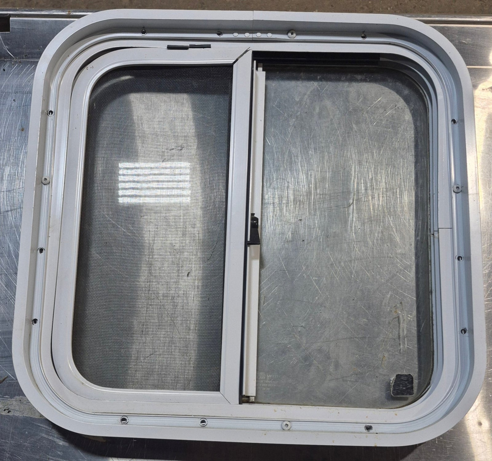 Used White Radius Opening Window : 18 1/4