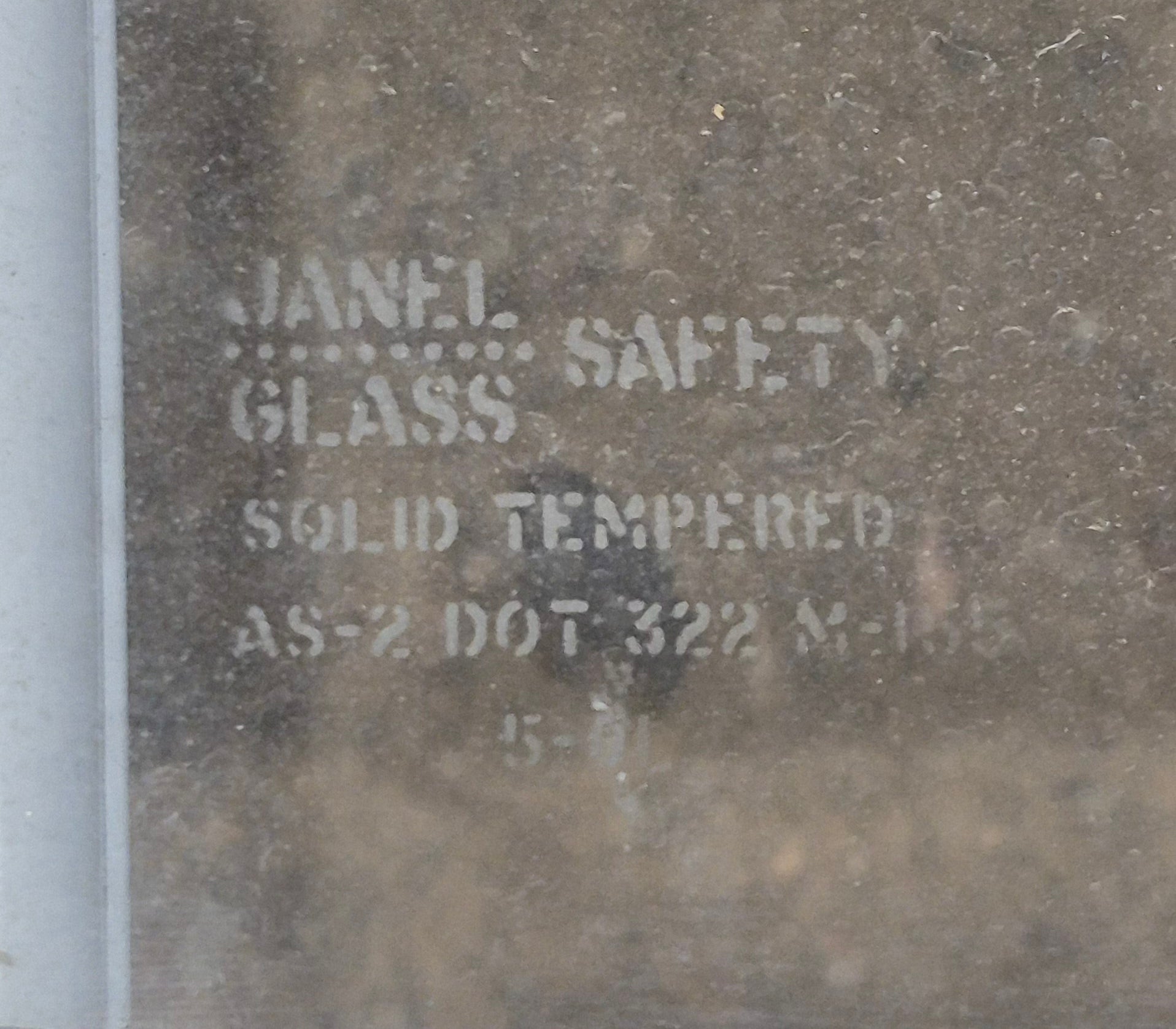 Used White Radius Opening Window : 19 1/2" W x 14 1/2" H x 1 1/4" D - Young Farts RV Parts