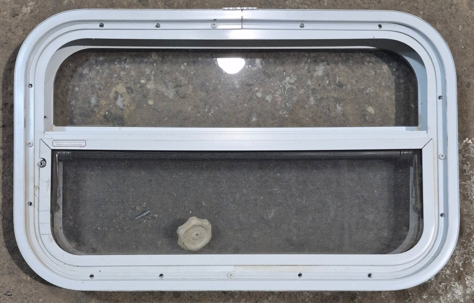 Used White Radius Opening Window : 23 1/2