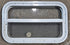 Used White Radius Opening Window : 23 1/2" W x 14 1/2" H x 1 7/8" D - Young Farts RV Parts