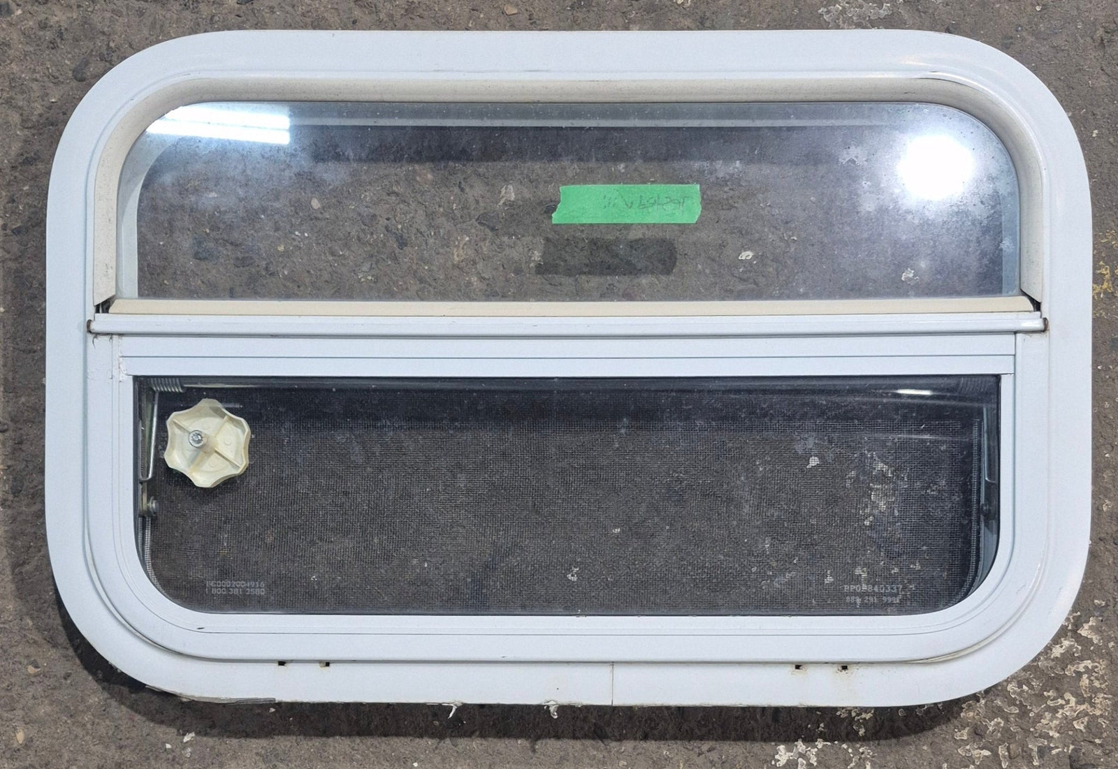 Used White Radius Opening Window : 23 1/2
