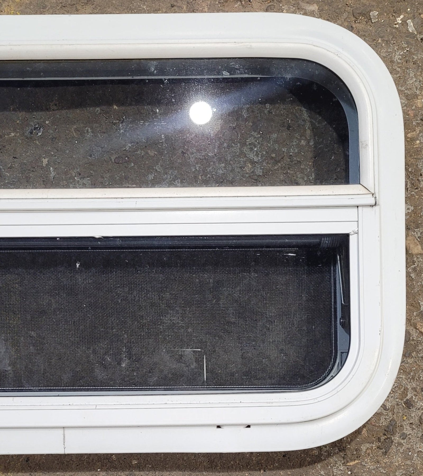 Used White Radius Opening Window : 23 1/2