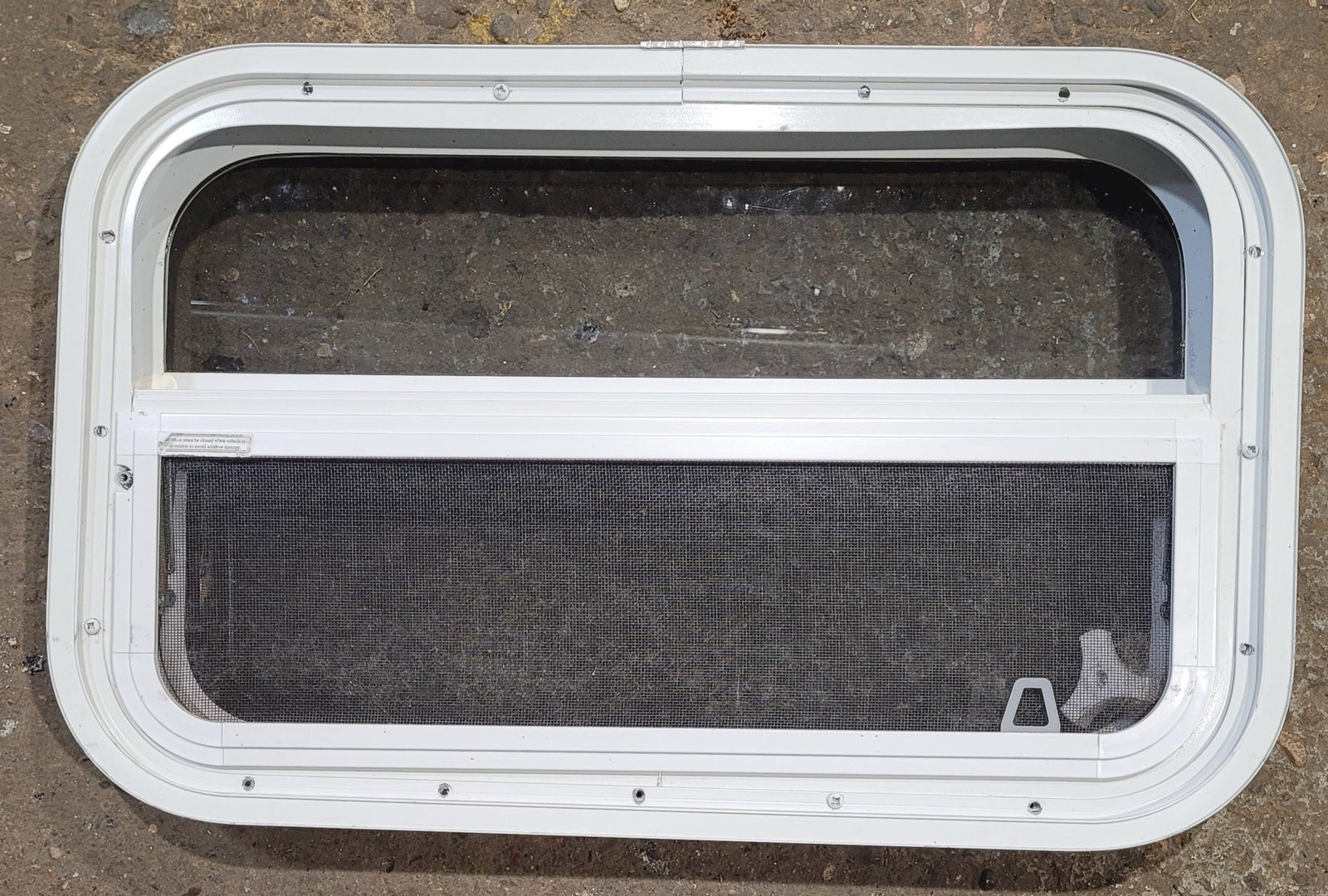 Used White Radius Opening Window : 23 1/2