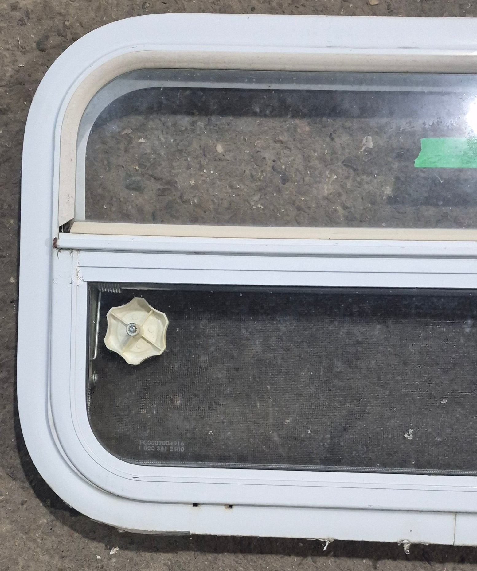 Used White Radius Opening Window : 23 1/2