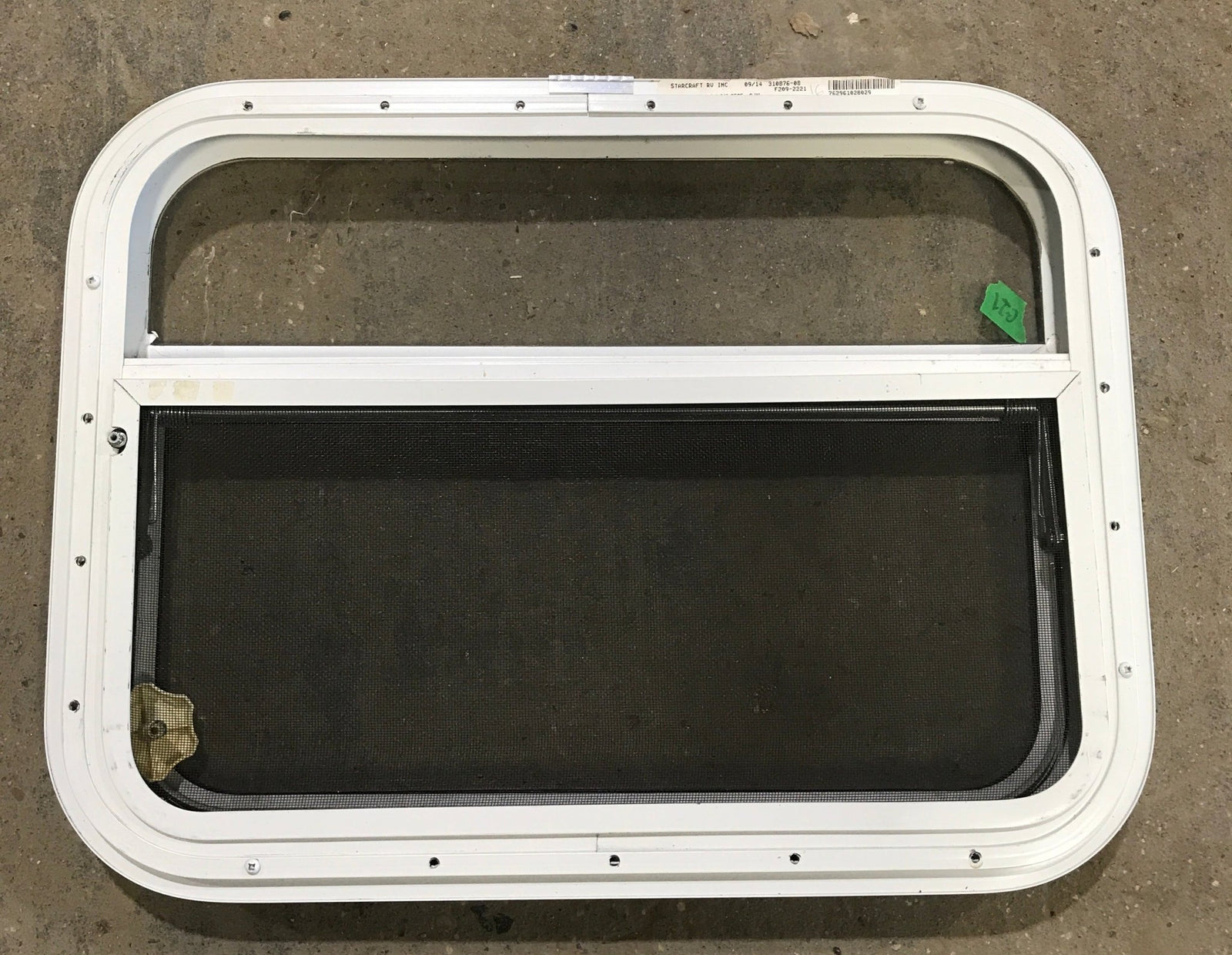 Used White Radius Opening Window : 23 1/2