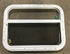 Used White Radius Opening Window : 23 1/2" W x 17 1/2" H x 1 1/2" D - Young Farts RV Parts
