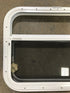 Used White Radius Opening Window : 23 1/2" W x 17 1/2" H x 1 1/2" D - Young Farts RV Parts