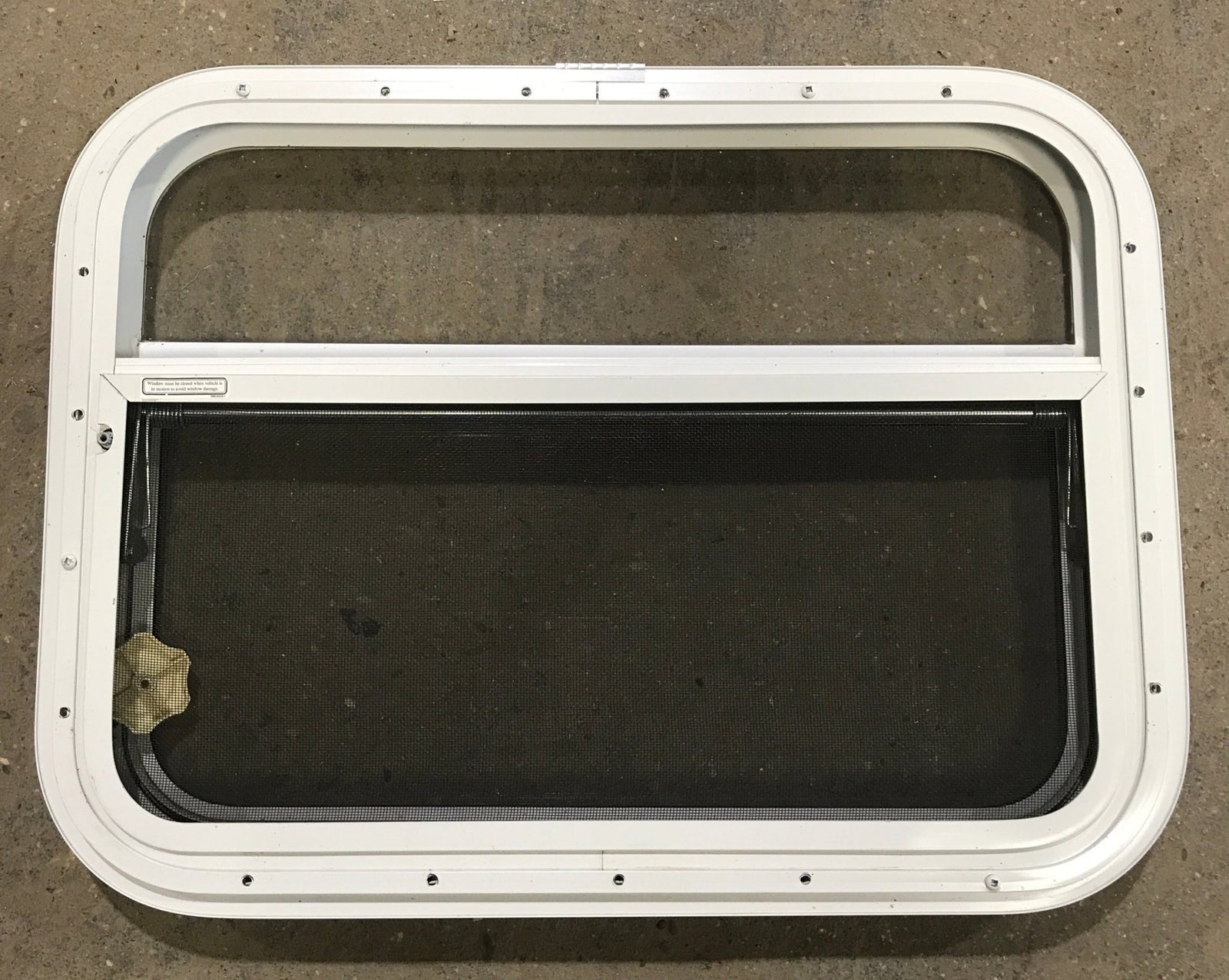 Used White Radius Opening Window : 23 1/2