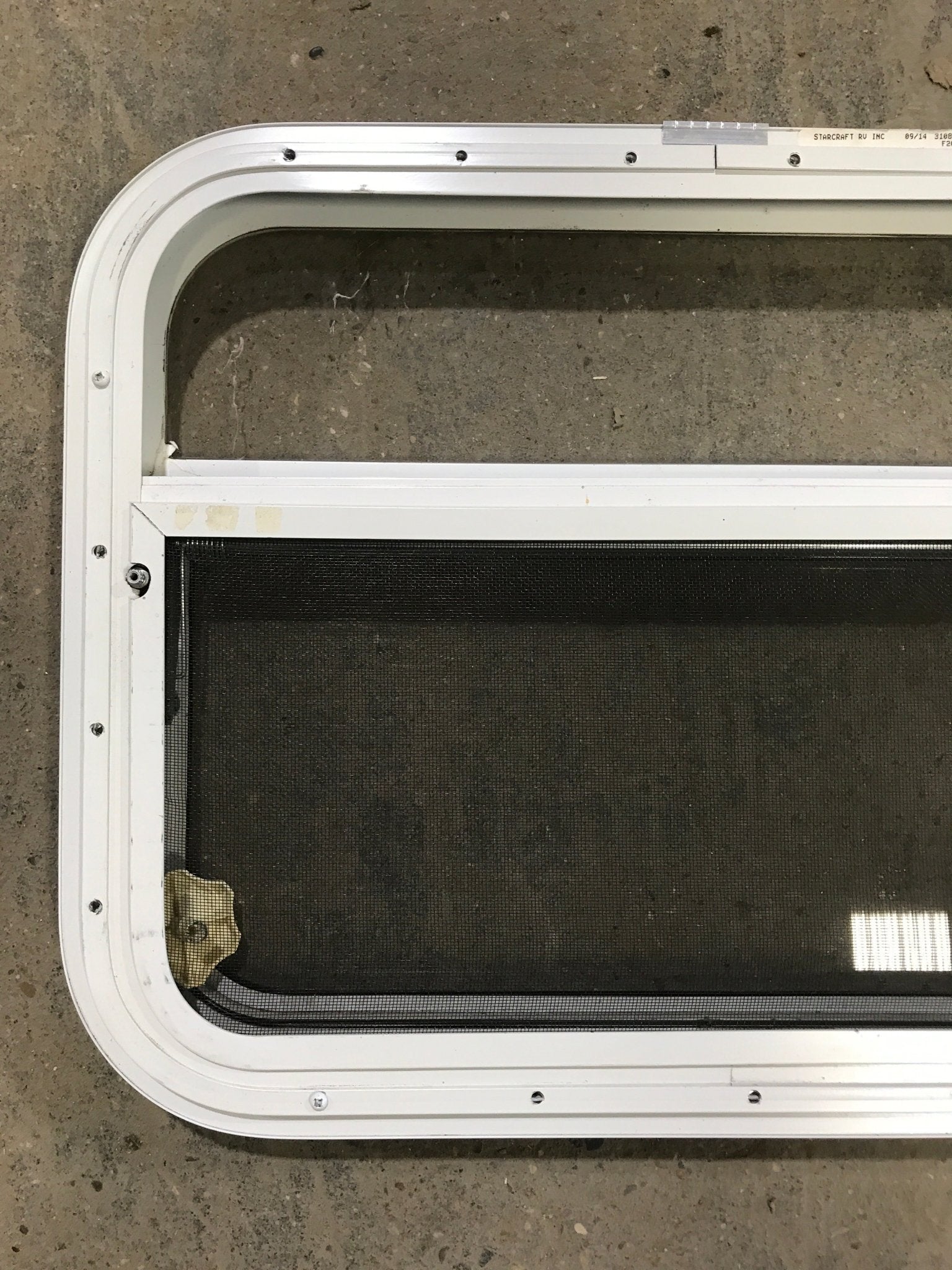 Used White Radius Opening Window : 23 1/2