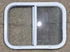 Used White Radius Opening Window : 23 1/2" W x 17 1/2" H x 1 1/4" D - Young Farts RV Parts
