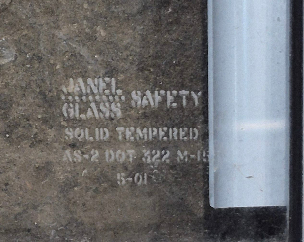 Used White Radius Opening Window : 23 1/2" W x 17 1/2" H x 1 1/4" D - Young Farts RV Parts