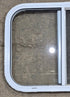 Used White Radius Opening Window : 23 1/2" W x 17 1/2" H x 1 1/4" D - Young Farts RV Parts
