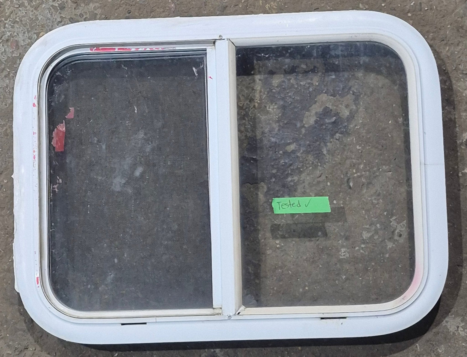 Used White Radius Opening Window : 23 1/2
