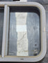 Used White Radius Opening Window : 23 1/2" W x 17 1/2" H x 1 7/8" D - Young Farts RV Parts