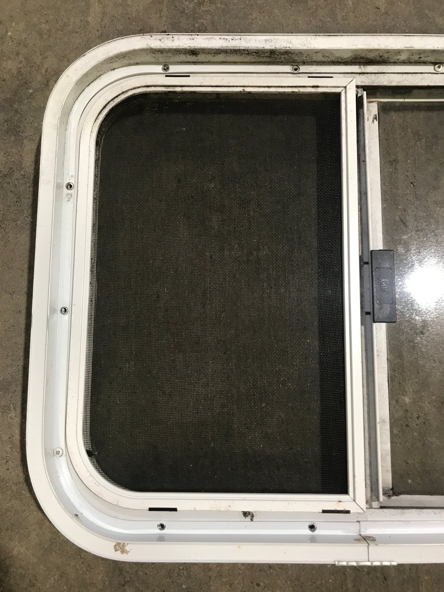 Used White Radius Opening Window : 23 1/2