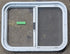 Used White Radius Opening Window : 23 1/2" W x 17 1/2" H x 1 7/8" D - Young Farts RV Parts