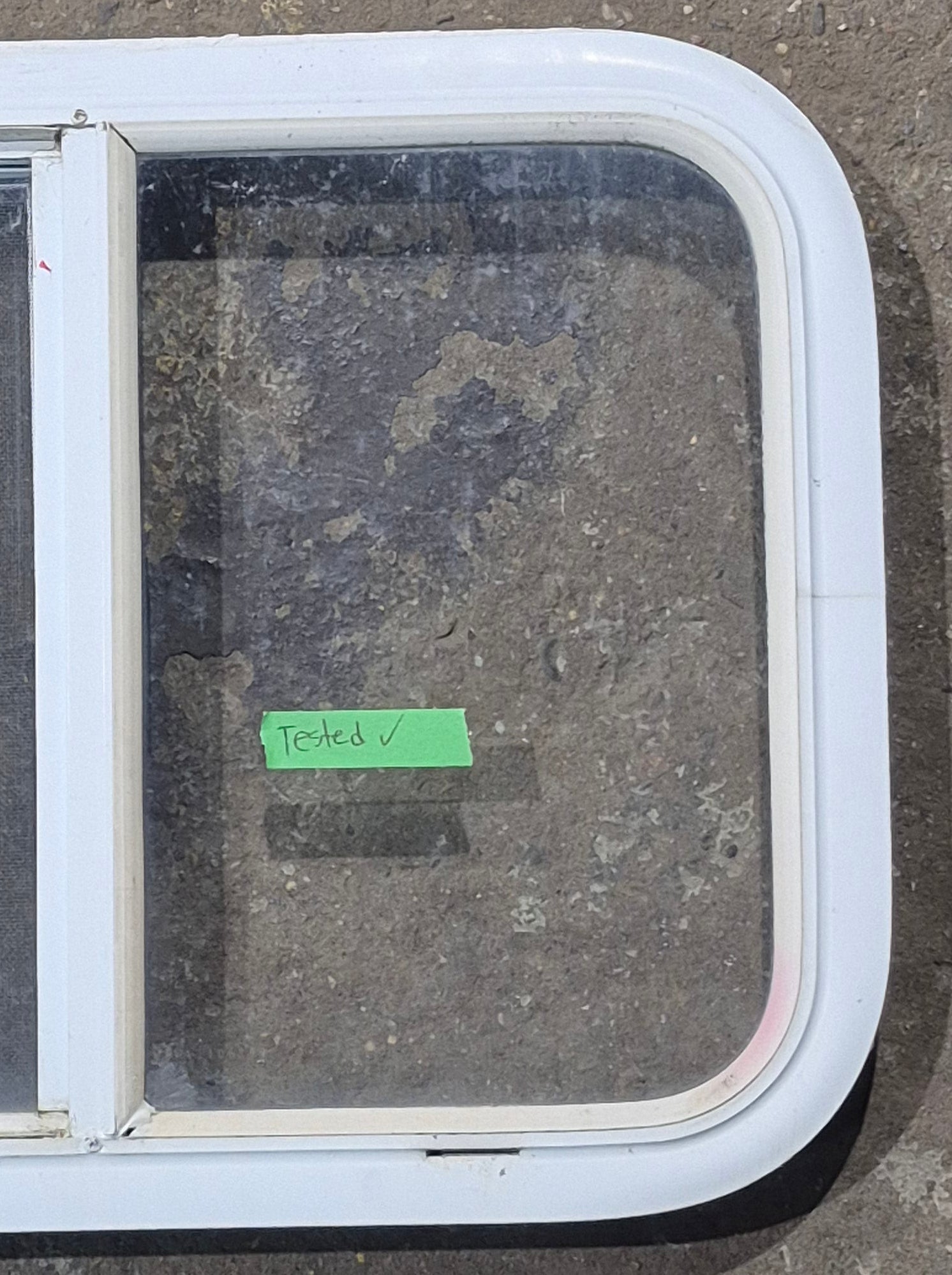 Used White Radius Opening Window : 23 1/2