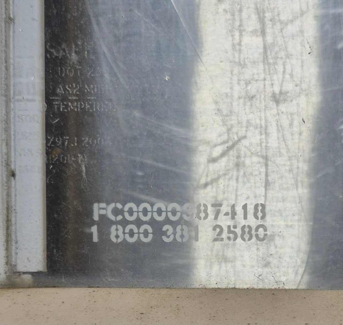 Used White Radius Opening Window : 23 1/2" W x 17 1/2" H x 1 7/8" D - Young Farts RV Parts