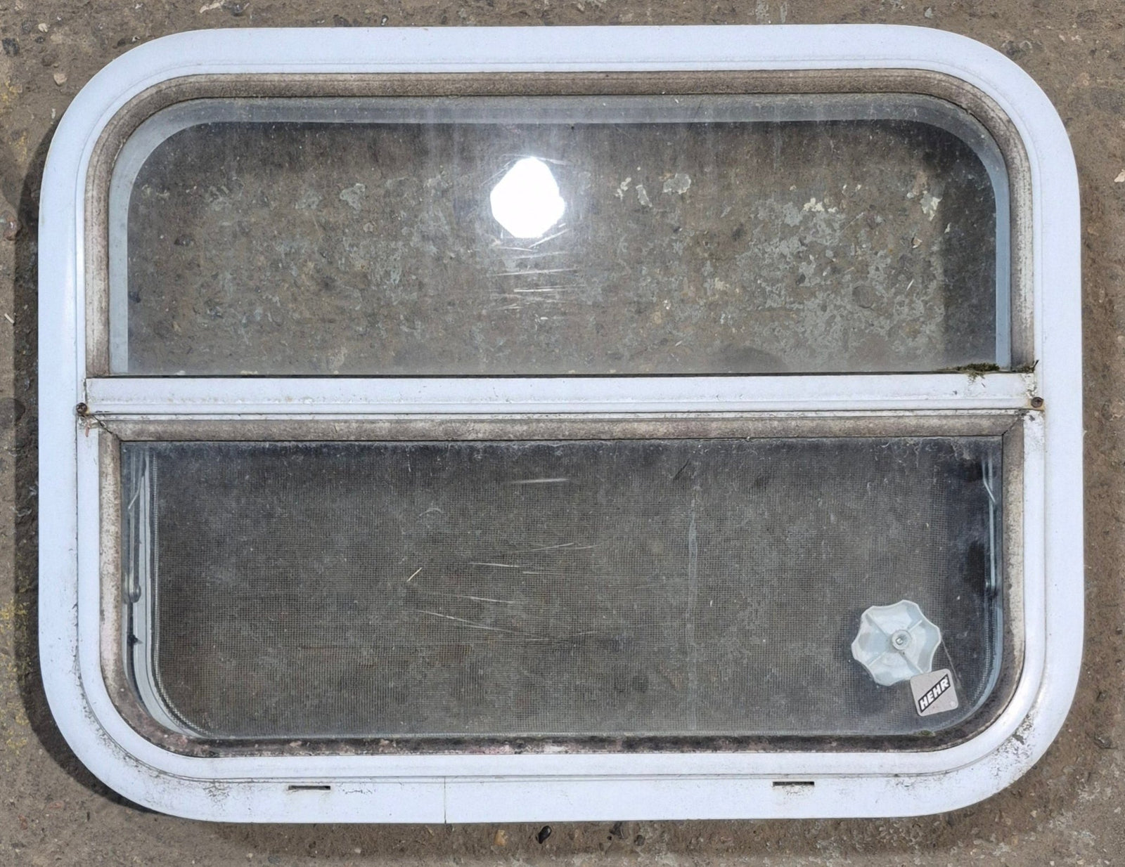 Used White Radius Opening Window : 23 1/2