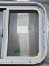 Used White Radius Opening Window : 23 1/2" W x 17 1/2" H x 1 7/8" D - Young Farts RV Parts